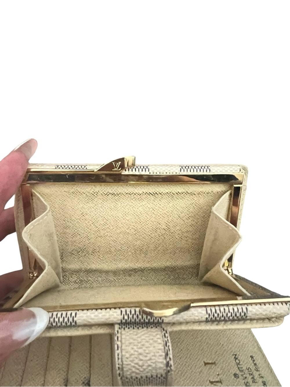 LOUIS VUITTON Damier Azur Portefeuille Viennois Kisslock Wallet - Picture 12 of 14